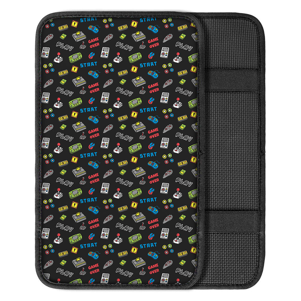 Video Game Gadgets Pattern Print Car Center Console Cover