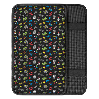 Video Game Gadgets Pattern Print Car Center Console Cover