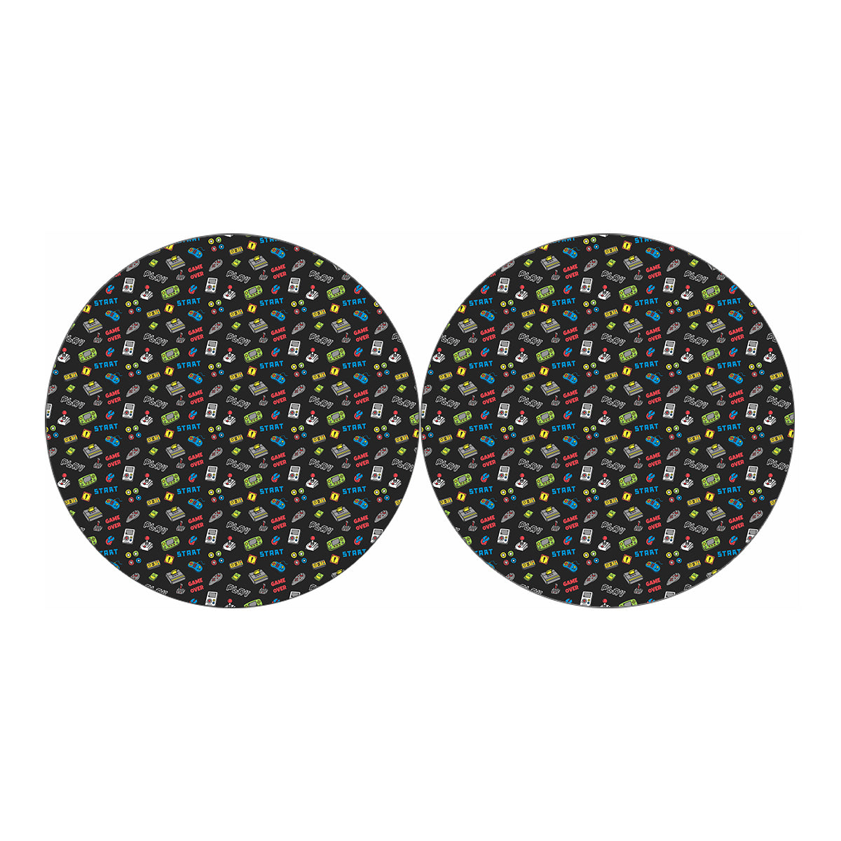 Video Game Gadgets Pattern Print Car Coasters