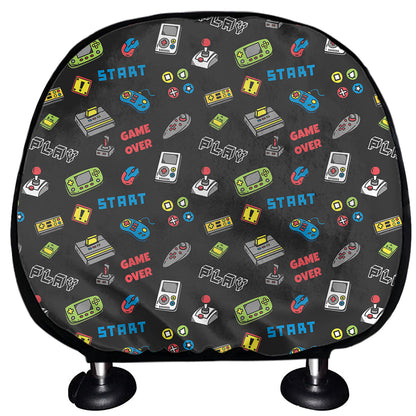 Video Game Gadgets Pattern Print Car Headrest Covers
