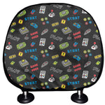 Video Game Gadgets Pattern Print Car Headrest Covers