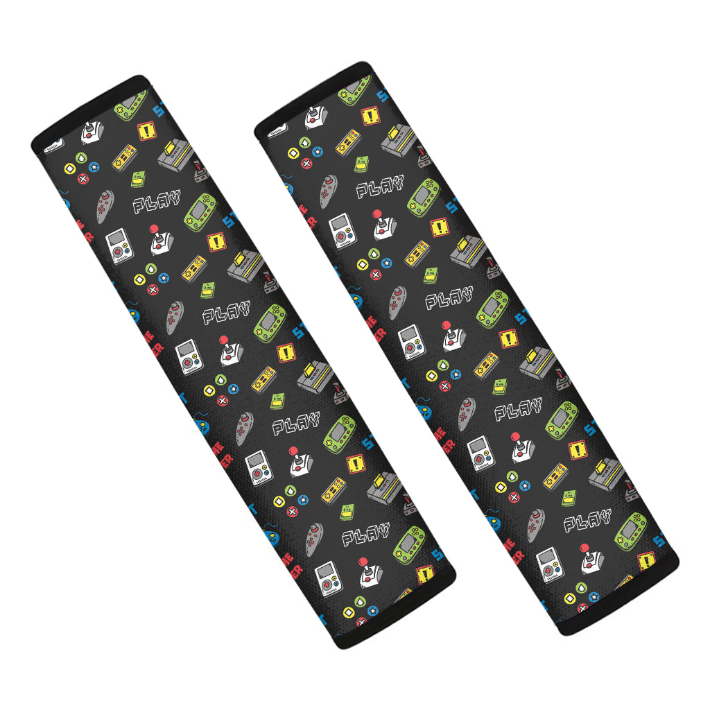 Video Game Gadgets Pattern Print Car Seat Belt Covers