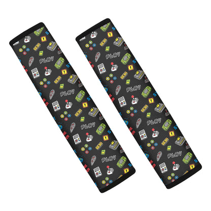 Video Game Gadgets Pattern Print Car Seat Belt Covers
