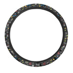 Video Game Gadgets Pattern Print Car Steering Wheel Cover