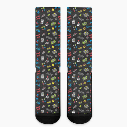 Video Game Gadgets Pattern Print Crew Socks