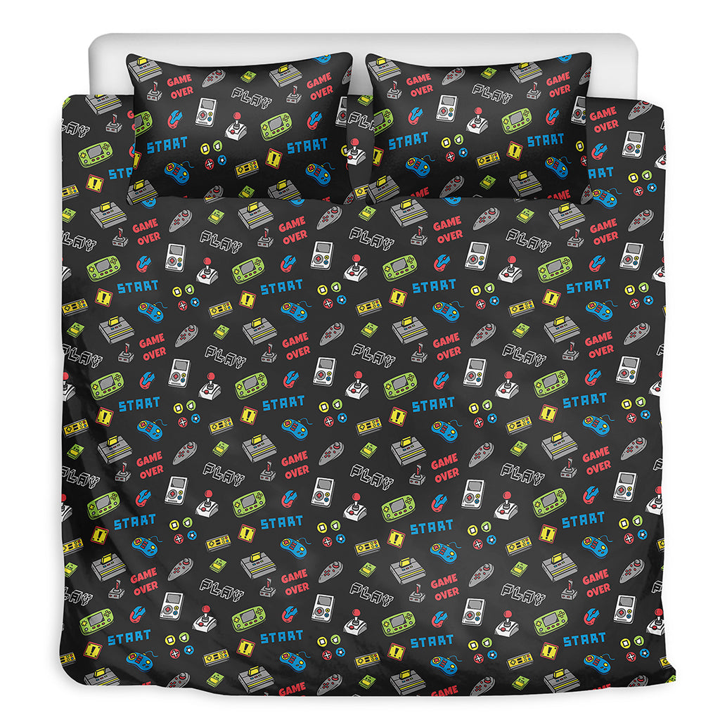 Video Game Gadgets Pattern Print Duvet Cover Bedding Set