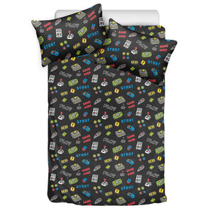 Video Game Gadgets Pattern Print Duvet Cover Bedding Set