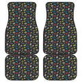Video Game Gadgets Pattern Print Front and Back Car Floor Mats