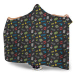Video Game Gadgets Pattern Print Hooded Blanket