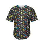 Video Game Gadgets Pattern Print Men's Baseball Jersey