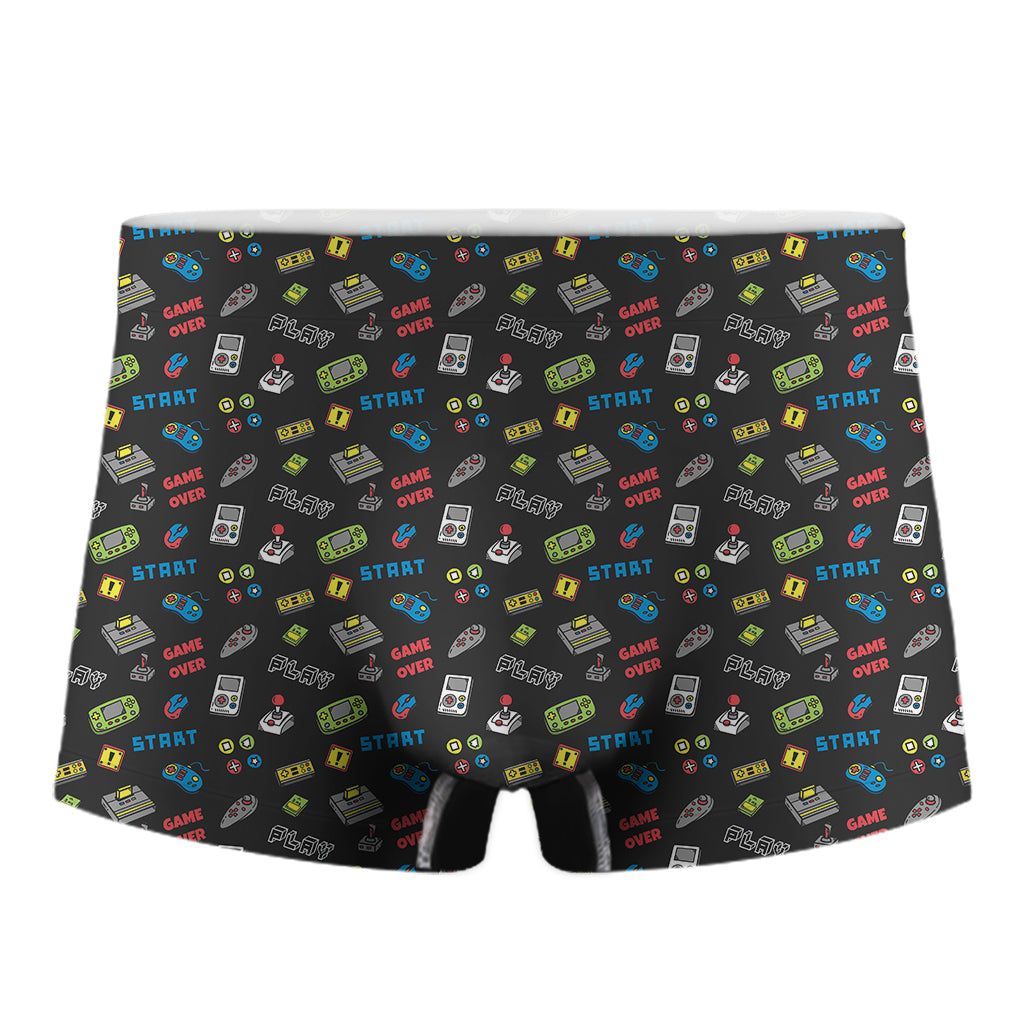 Video Game Gadgets Pattern Print Men's Boxer Briefs