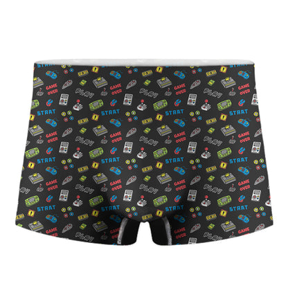 Video Game Gadgets Pattern Print Men's Boxer Briefs