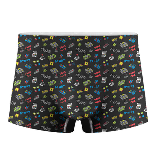 Video Game Gadgets Pattern Print Men's Boxer Briefs