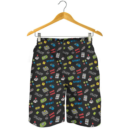 Video Game Gadgets Pattern Print Men's Shorts