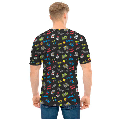 Video Game Gadgets Pattern Print Men's T-Shirt