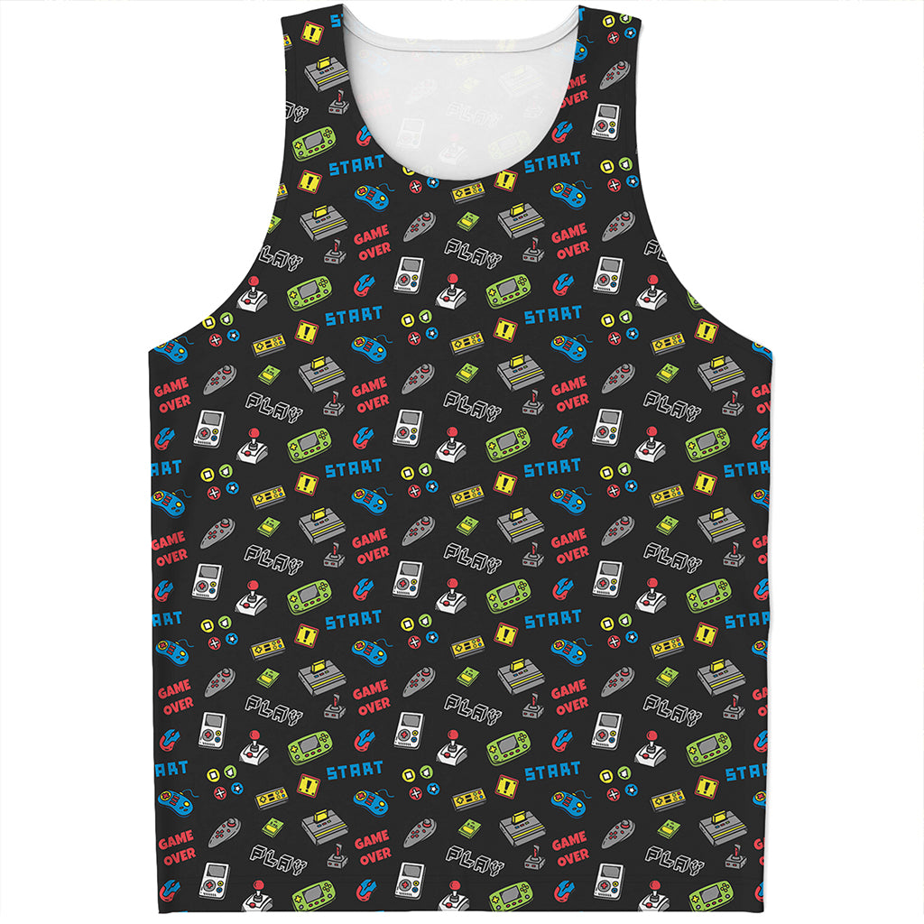 Video Game Gadgets Pattern Print Men's Tank Top