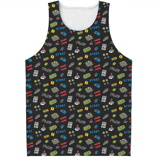 Video Game Gadgets Pattern Print Men's Tank Top