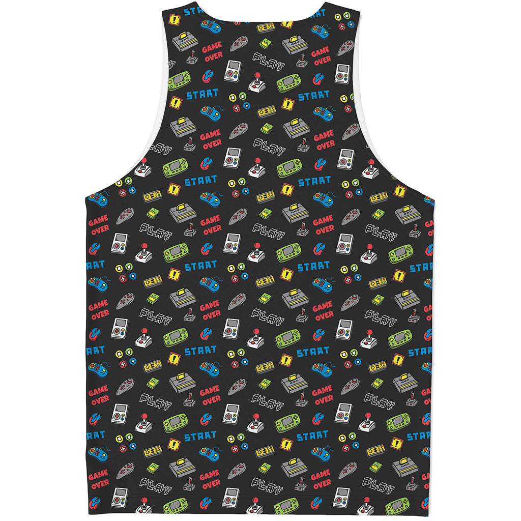 Video Game Gadgets Pattern Print Men's Tank Top