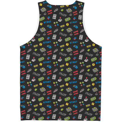 Video Game Gadgets Pattern Print Men's Tank Top