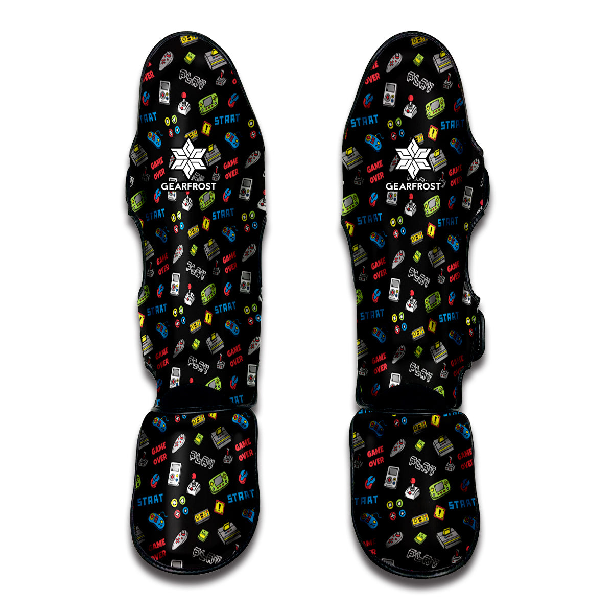 Video Game Gadgets Pattern Print Muay Thai Shin Guard