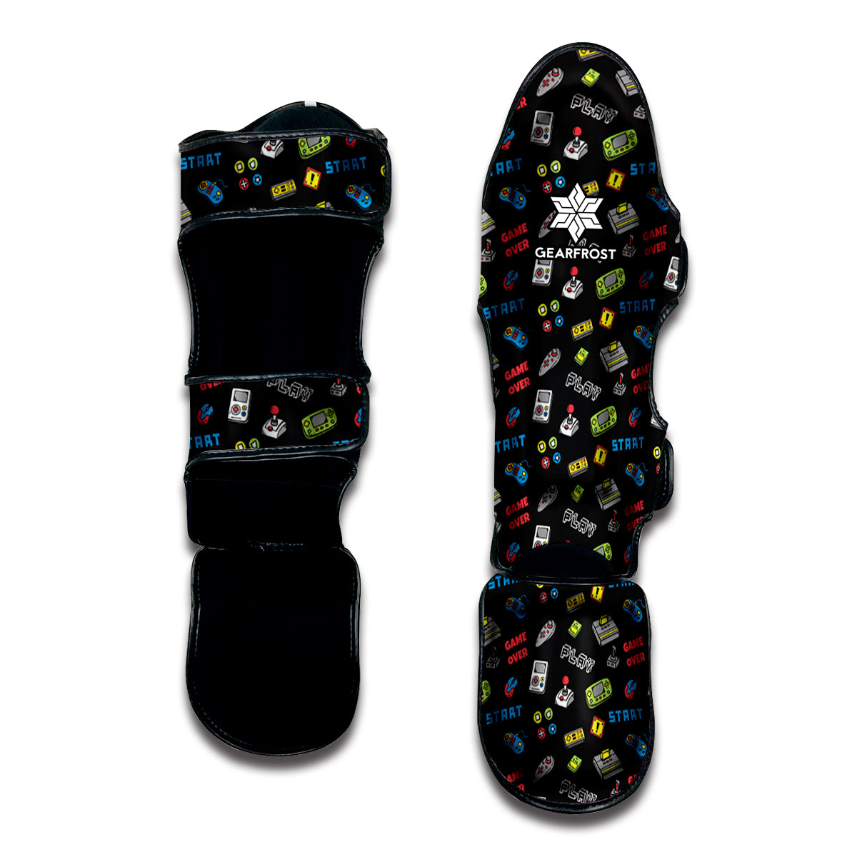 Video Game Gadgets Pattern Print Muay Thai Shin Guard