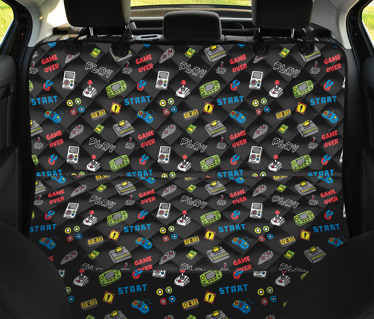 Video Game Gadgets Pattern Print Pet Car Back Seat Cover