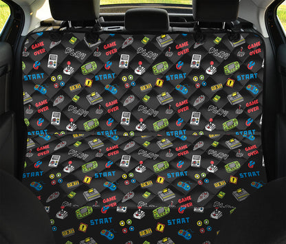 Video Game Gadgets Pattern Print Pet Car Back Seat Cover