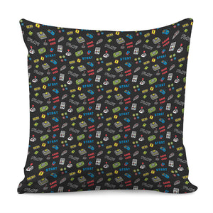 Video Game Gadgets Pattern Print Pillow Cover