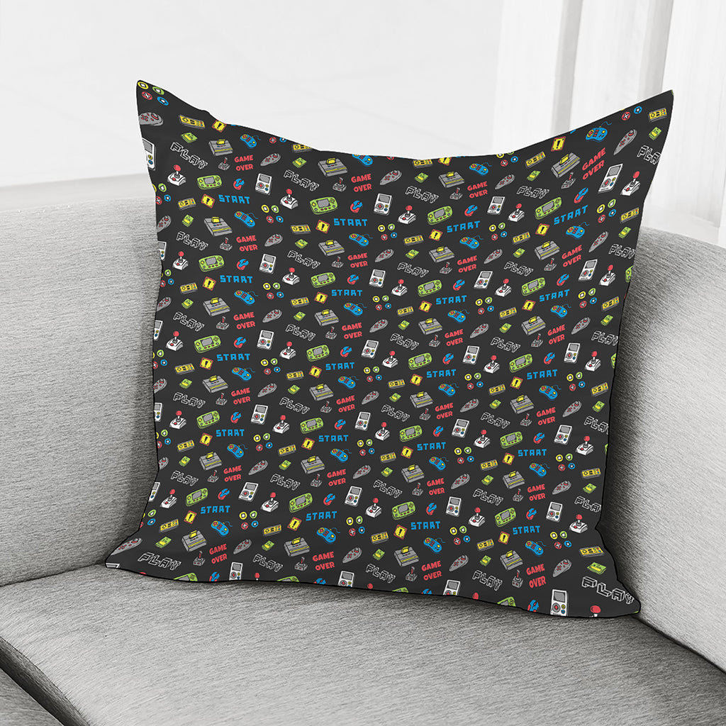 Video Game Gadgets Pattern Print Pillow Cover