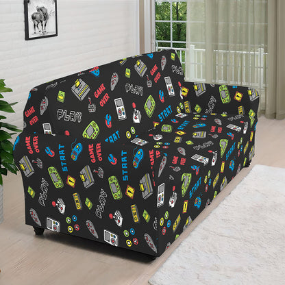 Video Game Gadgets Pattern Print Sofa Cover