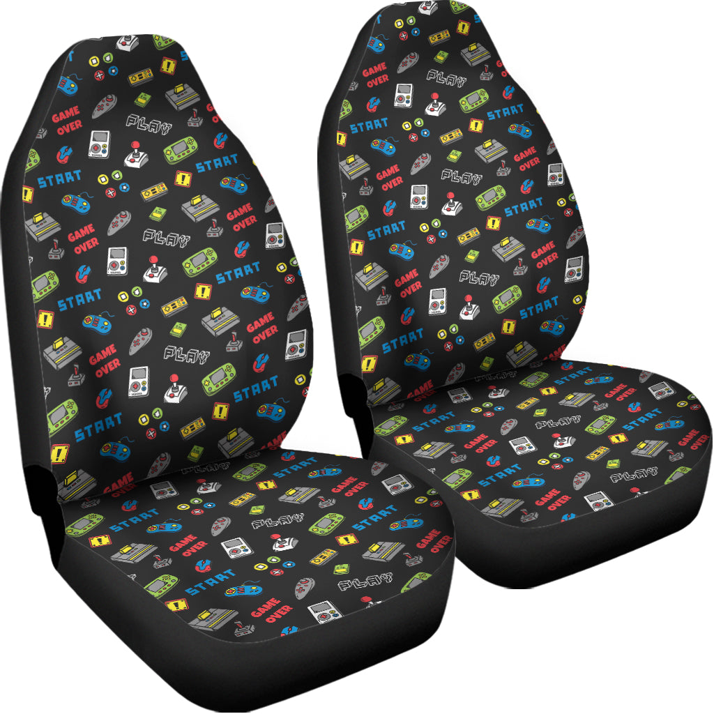 Video Game Gadgets Pattern Print Universal Fit Car Seat Covers