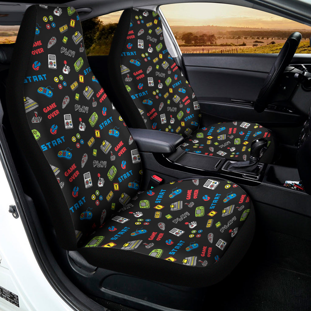 Video Game Gadgets Pattern Print Universal Fit Car Seat Covers