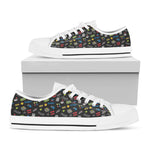 Video Game Gadgets Pattern Print White Low Top Shoes