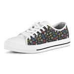 Video Game Gadgets Pattern Print White Low Top Shoes