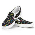 Video Game Gadgets Pattern Print White Slip On Sneakers