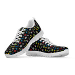 Video Game Gadgets Pattern Print White Sneakers
