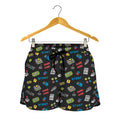 Video Game Gadgets Pattern Print Women's Shorts