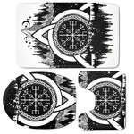 Viking Celtic Trinity Knot Print 3 Piece Bath Mat Set