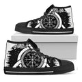 Viking Celtic Trinity Knot Print Black High Top Sneakers