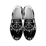 Viking Celtic Trinity Knot Print Black Slip On Shoes