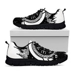 Viking Celtic Trinity Knot Print Black Sneakers