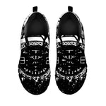 Viking Celtic Trinity Knot Print Black Sneakers