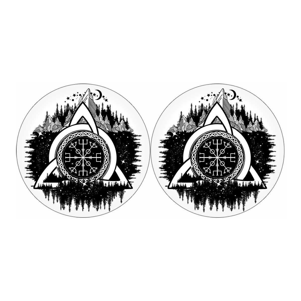 Viking Celtic Trinity Knot Print Car Coasters