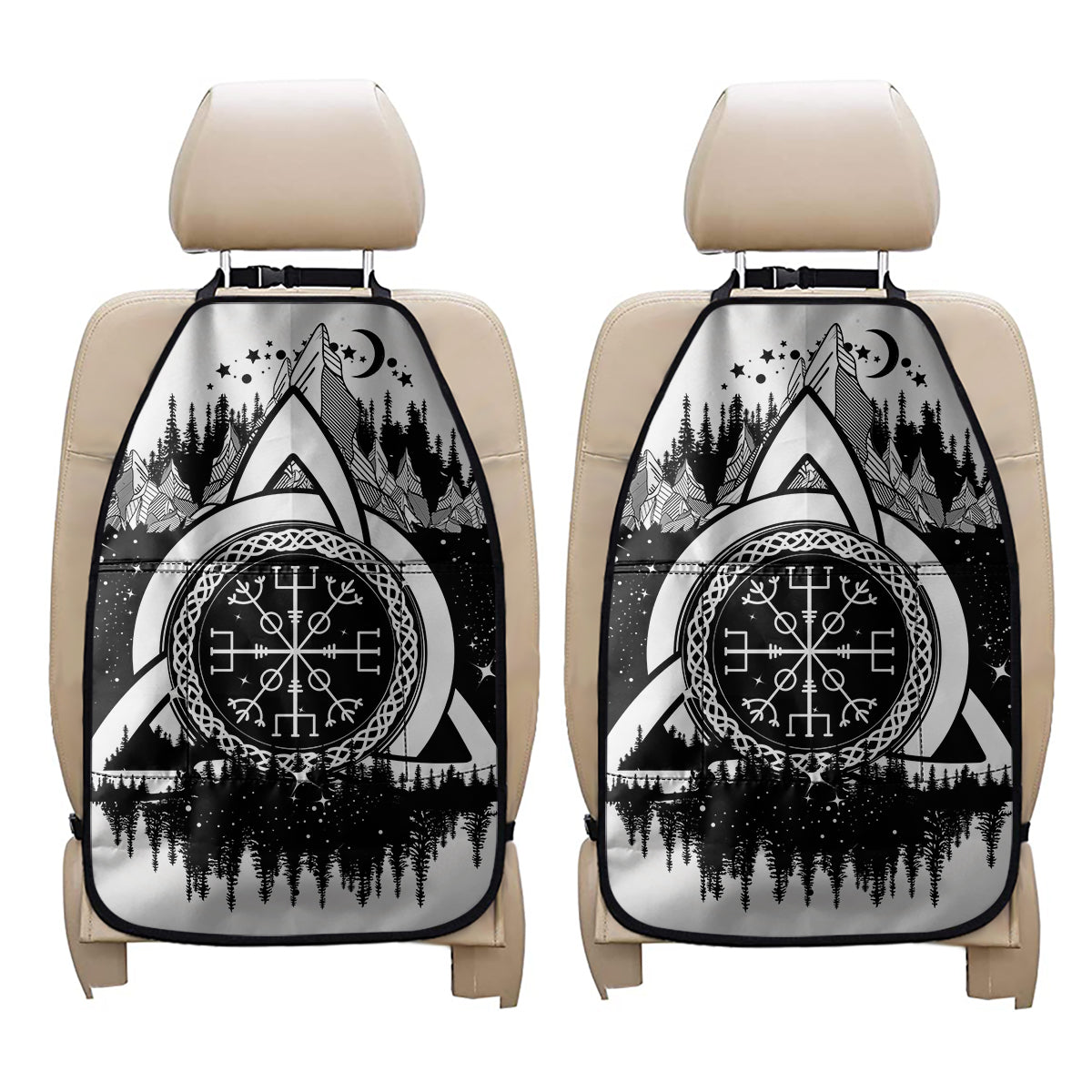Viking Celtic Trinity Knot Print Car Seat Organizers