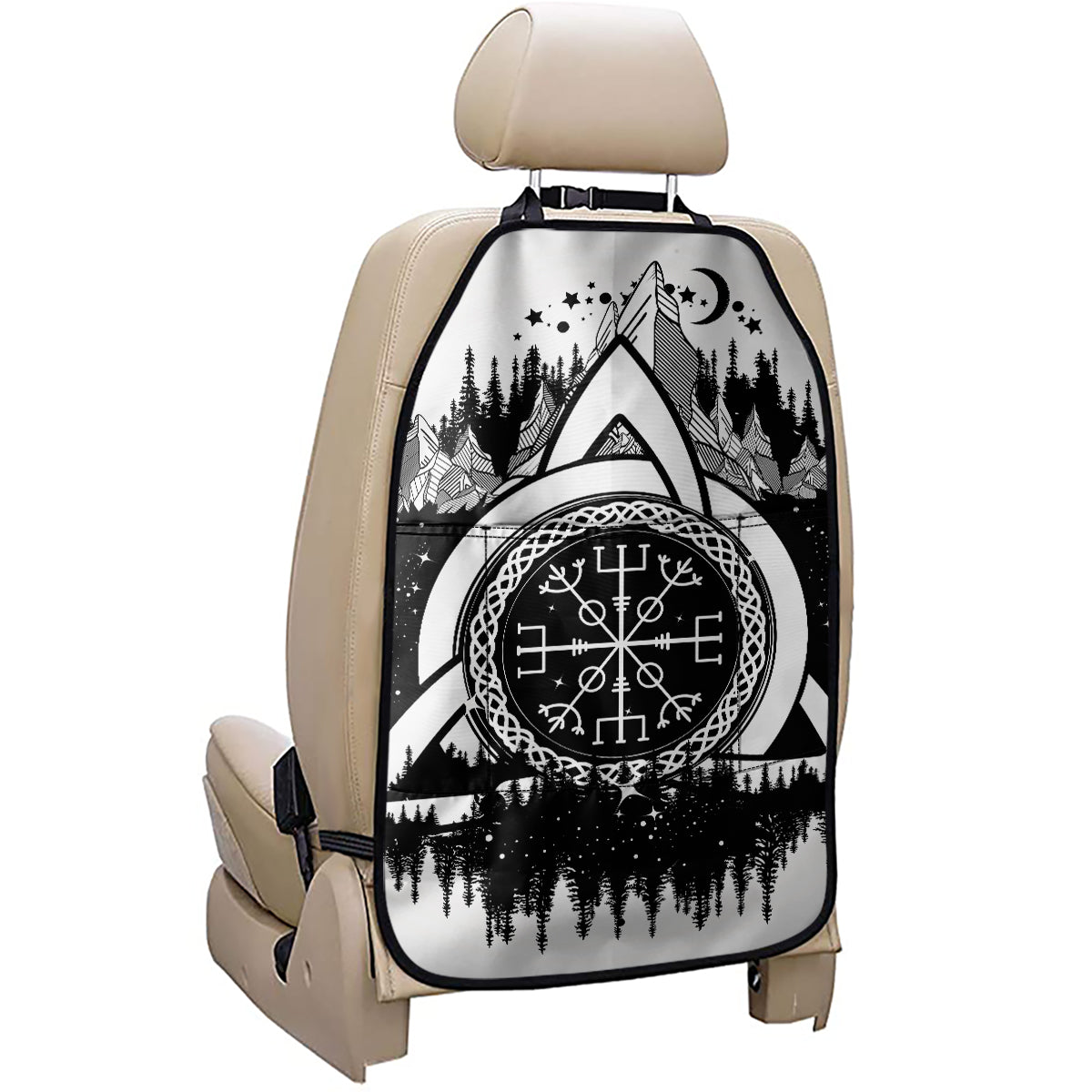 Viking Celtic Trinity Knot Print Car Seat Organizers