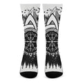 Viking Celtic Trinity Knot Print Crew Socks
