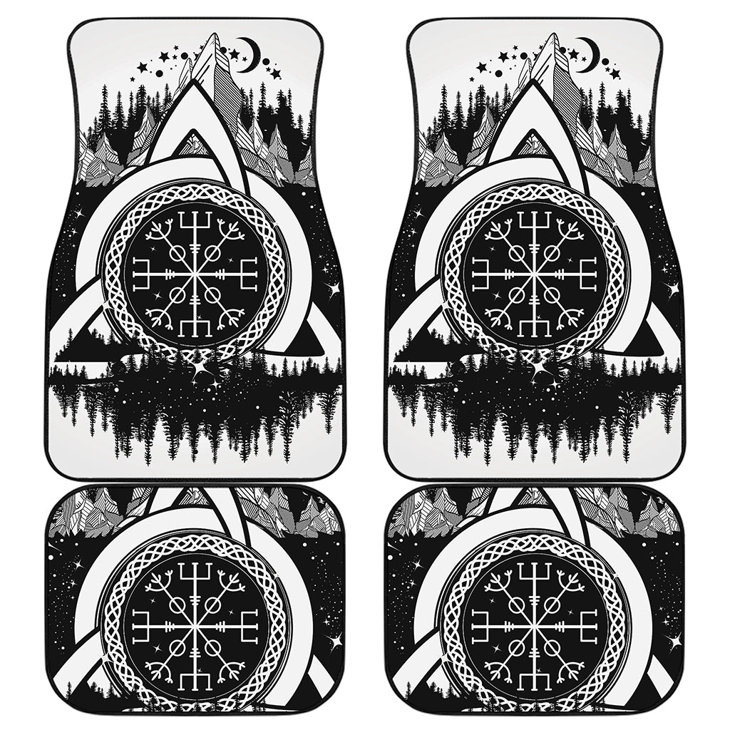 Viking Celtic Trinity Knot Print Front and Back Car Floor Mats