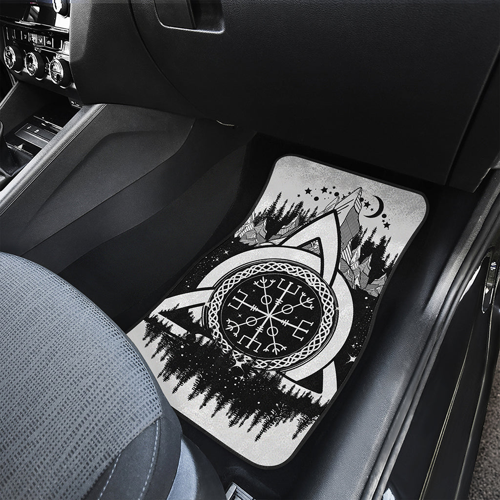 Viking Celtic Trinity Knot Print Front and Back Car Floor Mats