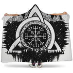 Viking Celtic Trinity Knot Print Hooded Blanket