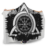 Viking Celtic Trinity Knot Print Hooded Blanket